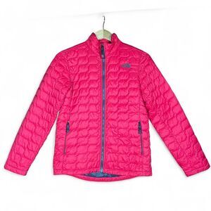 The North Face Red Quilted Full-Zip Jacket
